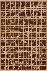 handmade Transitional Kafkaz Brown Beige Hand Knotted RECTANGLE 100% WOOL area rug 9 x 12